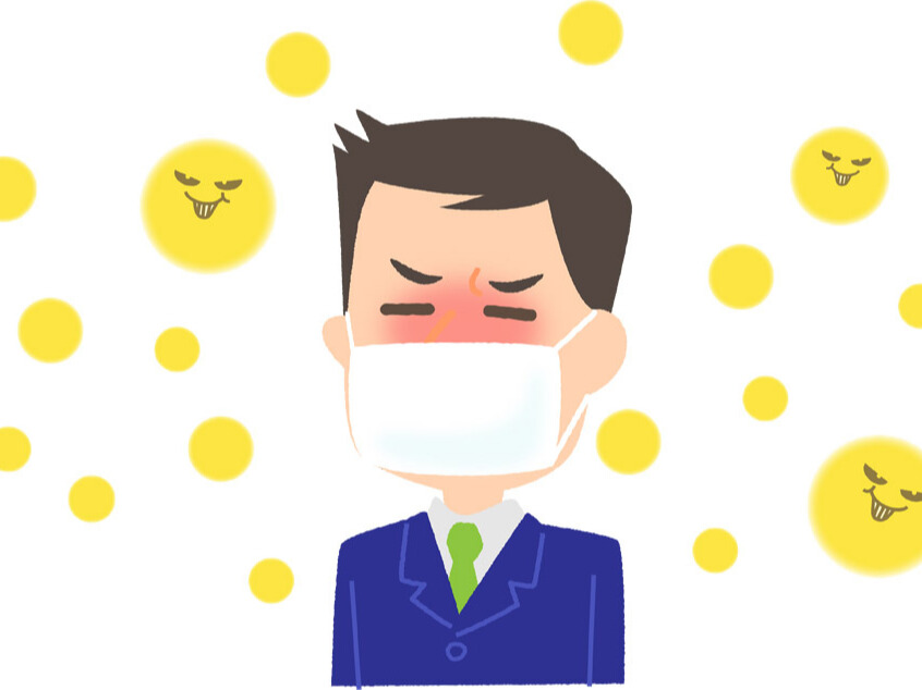 花粉所　男性　イラスト